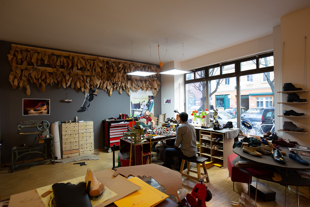 Ein Blick in die Werkstätte.